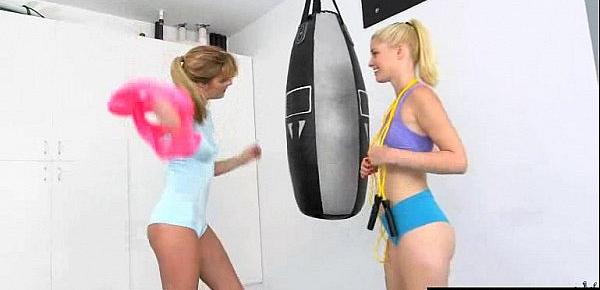  Horny Lesbo Teen Girls (Charlotte Stokely & Kenna James) Make Love On Cam video-09